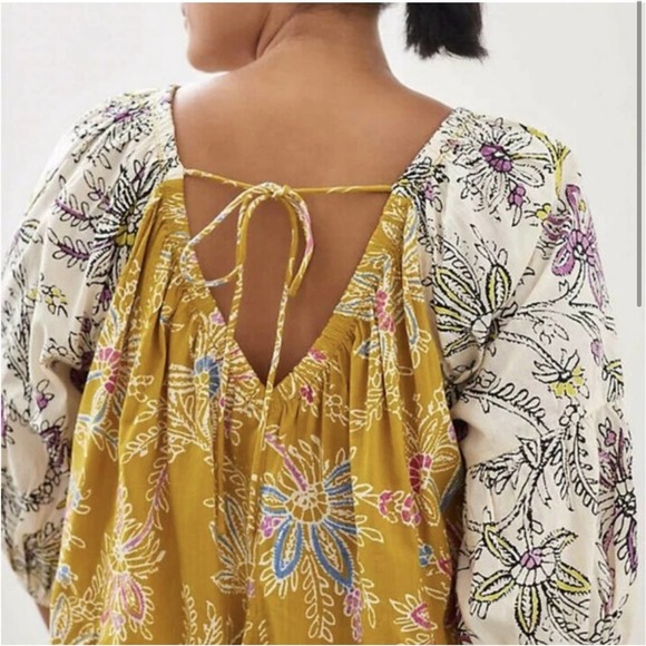 Anthropologie Daily Practice Women’s Mollie Floral Mini Dress Puff Sleeve Boho - Picture 11 of 13